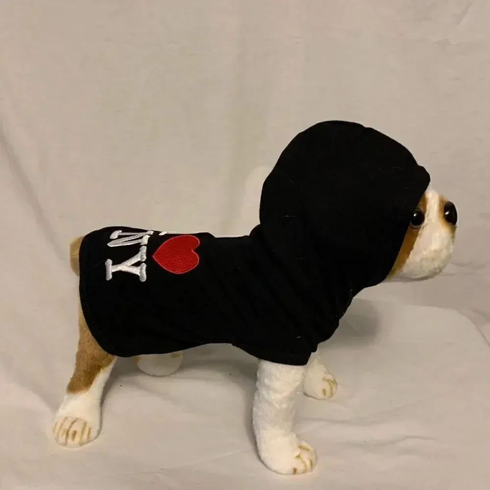 I ❤️ NY Black Doggie Hoodie Sz M